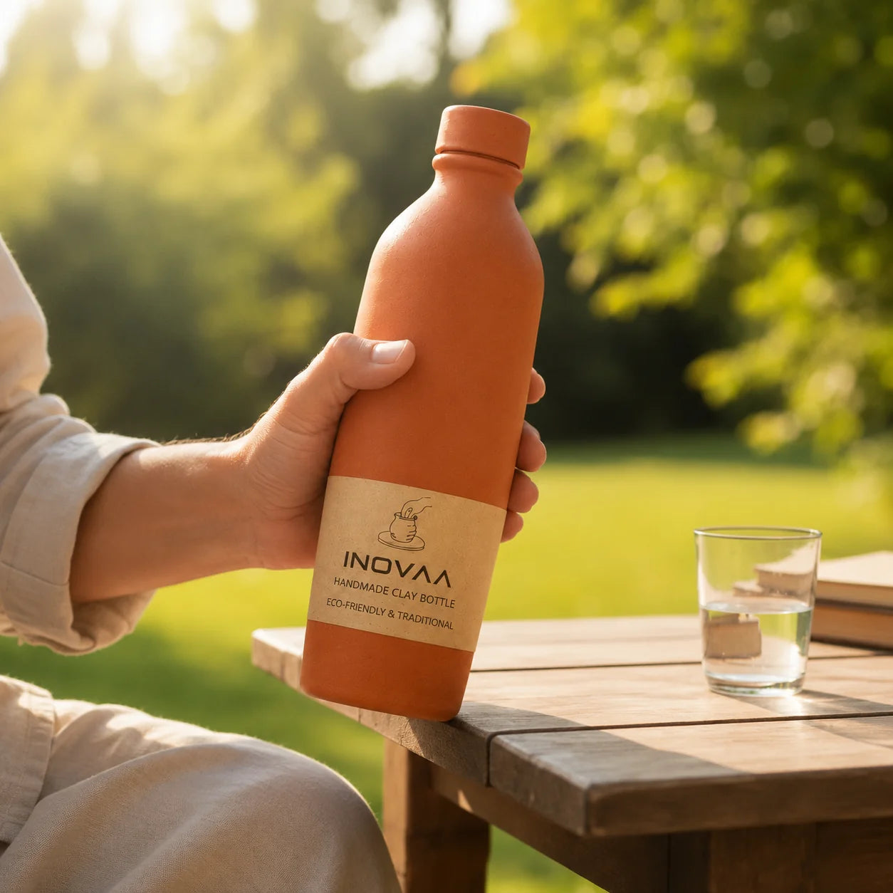 Handmade Matti Bottle – Natural Clay Water Bottle