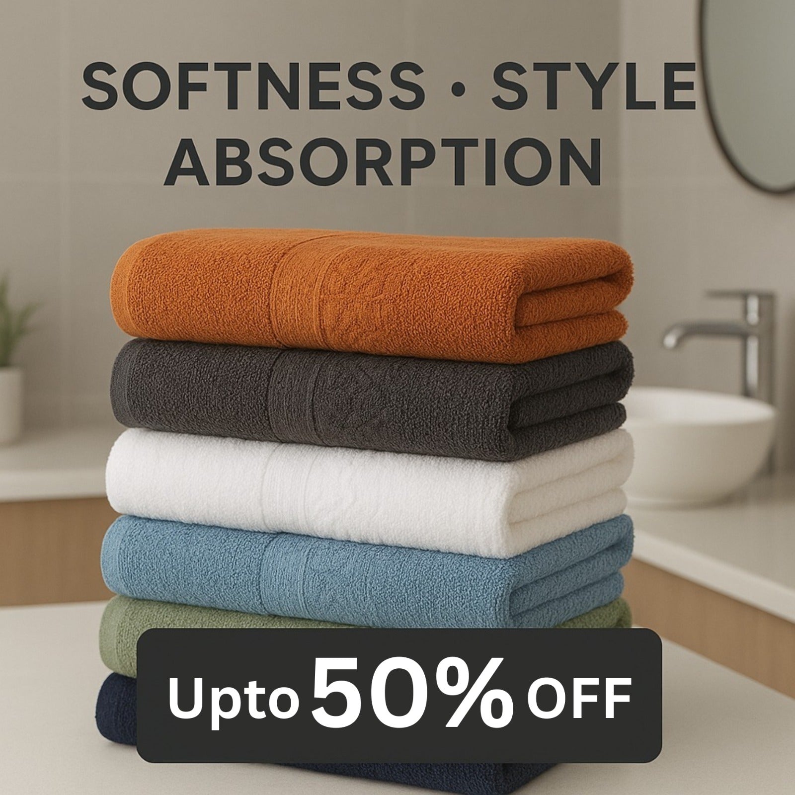 Softness Style Absorption Bath Towels 100% Cotton Material Towels for Bathroom